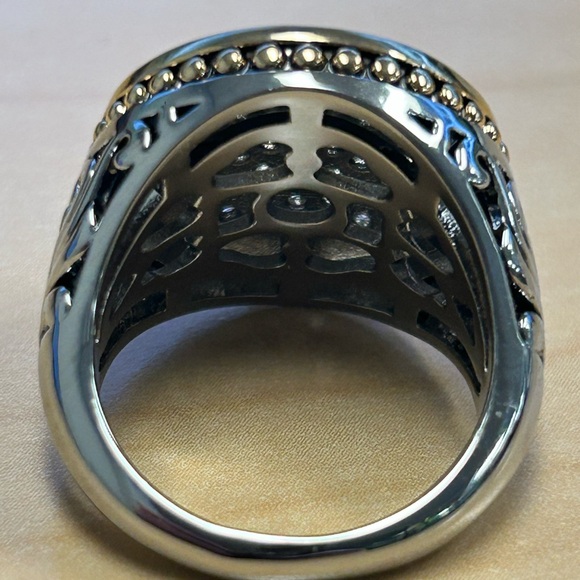 Two Tone 18K Gold Filled CZ Ring | NWOT | Pavé Statement Ring| Size 9